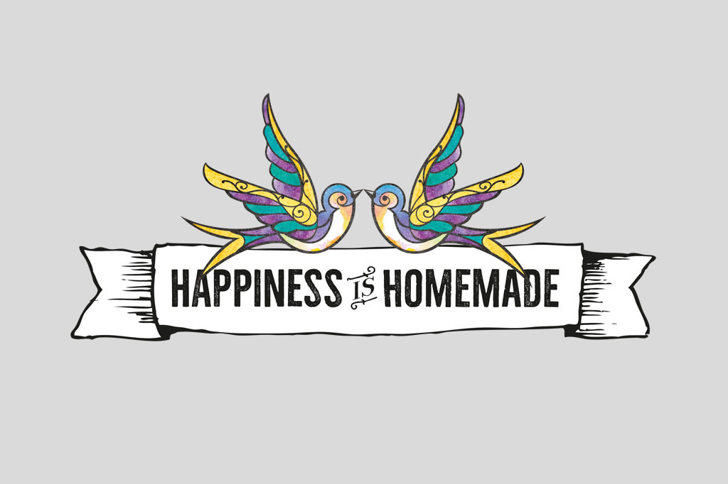Fratelli happiness is home-made graphic for Italian restaurant branding, premium hospitality graphic design Melbourne