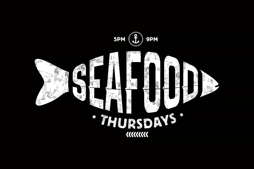 Fratelli Seafood Thursdays logo symbol for Italian restaurant branding, premium hospitality graphic design Melbourne