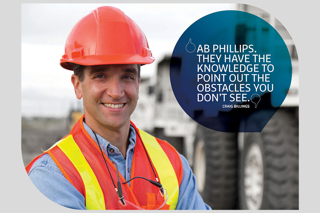 AB Phillips client featured in relationship-focused branding campaign highlighting trusted advice, risk management expertise and personalised financial services communication by Melbourne branding consultant