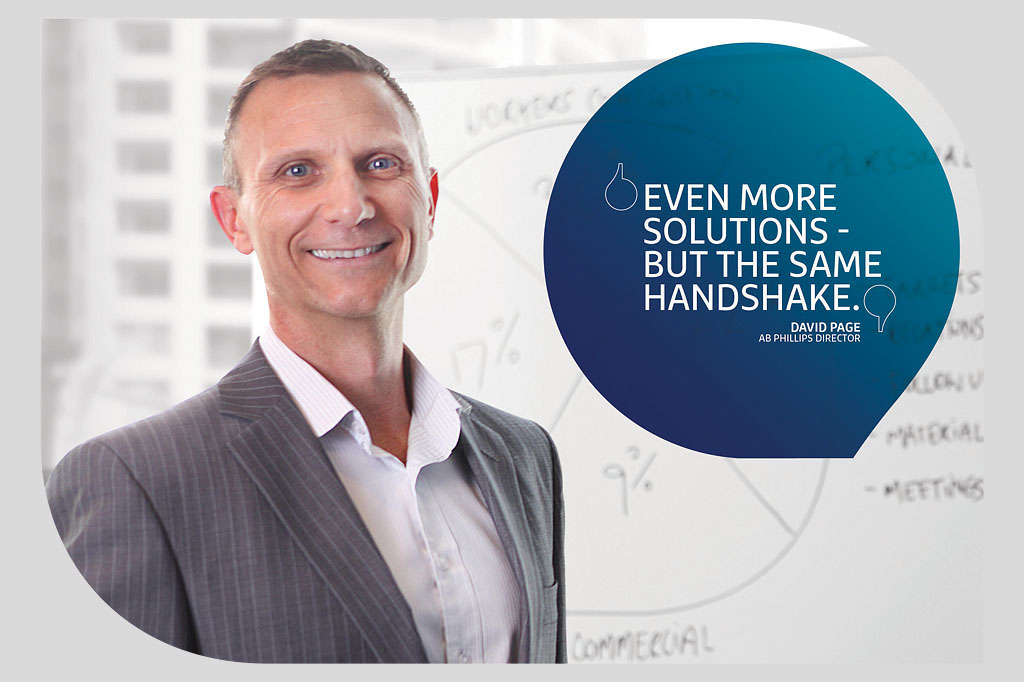 AB Phillips director featured in corporate advertising campaign communicating trusted financial services and strategic brand positioning Melbourne