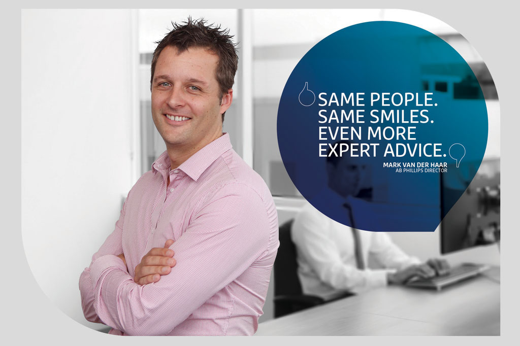AB Phillips director portrait with corporate branding campaign highlighting trusted relationships and expert financial advice Melbourne