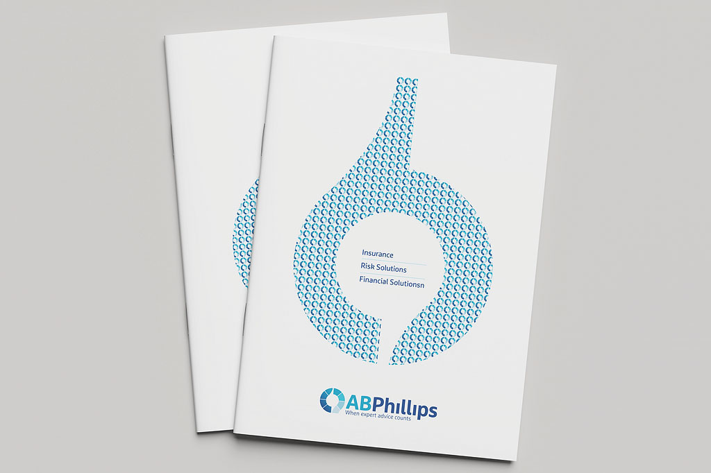 AB Phillips corporate booklet promoting Insurance, Risk Solutions and Financial Services through strategic branding and communication design Melbourne