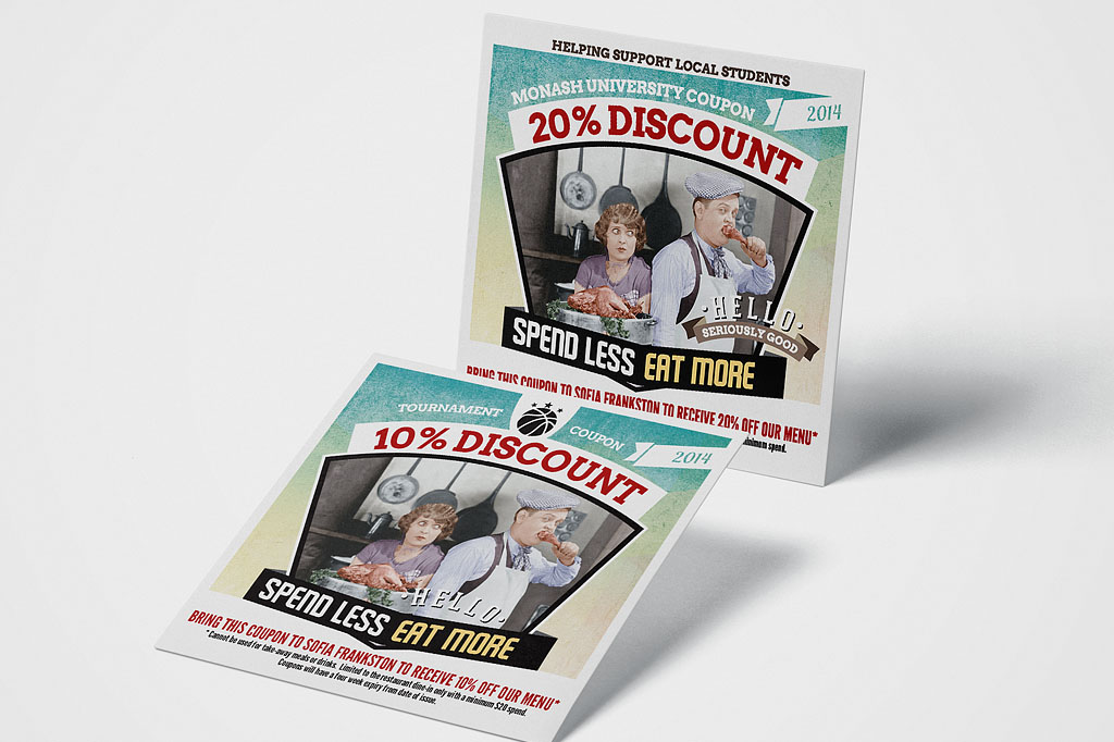 Sofia's Frankston discount coupons created for local basketball teams and university students supporting community engagement and restaurant marketing strategy Melbourne