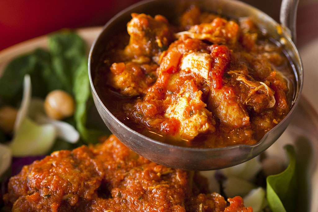 Wholesome Spudbar food photography showcasing Moroccan Chicken and Chorizo ingredients created to reinforce healthy gourmet restaurant branding Melbourne