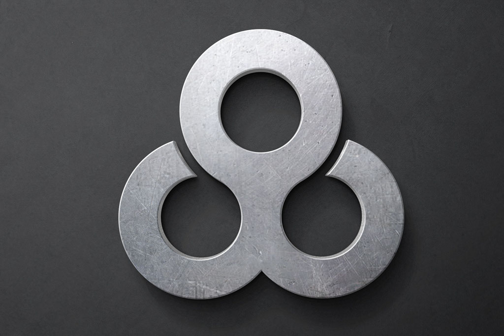 CBS branded wall signage featuring the company logo, visual identity for industrial pipe fabrication company, created by Melbourne freelance branding consultant.
