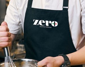 Zero Cucina Italiana restaurant in Mentone, Melbourne. Contemporary Italian restaurant and premium hospitality graphic design by Melbourne freelancer.